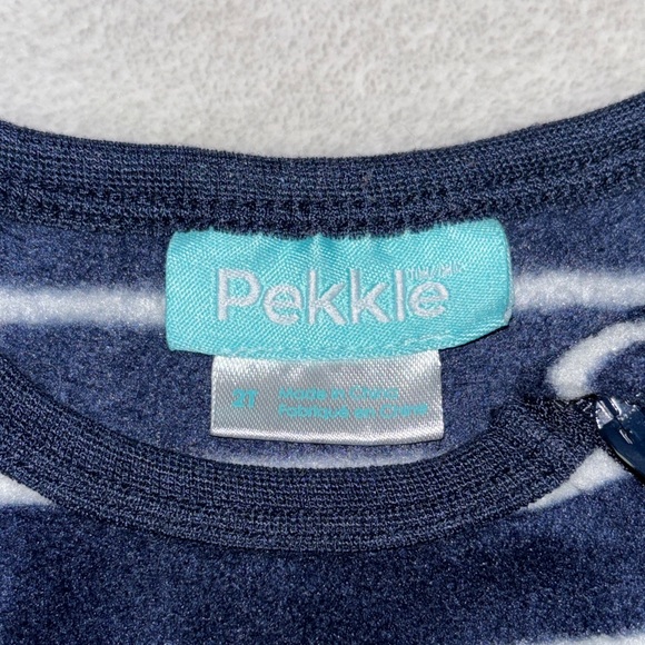 (2 for $10) PEKKLE Striped polar bear footie / sleeper 🐻❄️ 2T - Picture 5 of 9